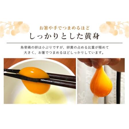 ふるさと納税 平飼い極上のうこっけいの卵24個（20＋補償4個） たまご タマゴ 玉子 烏骨鶏 烏骨鶏の卵 安全 テレビ TV マニアさん 健康 美容 .. 茨城県小美玉市の画像