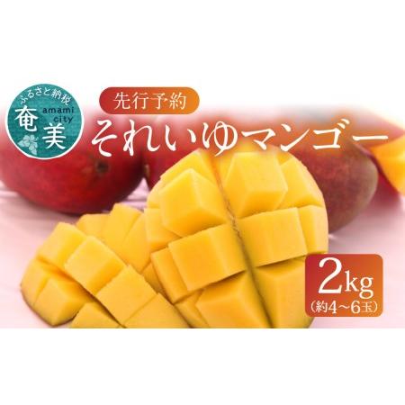 ふるさと納税 それいゆ マンゴー 2kg A006-015 それいゆマンゴー フルーツ トロピカル 先行受付 事前受付 事前予約 ソレイユスマイルふるさと.. 鹿児島県奄美市