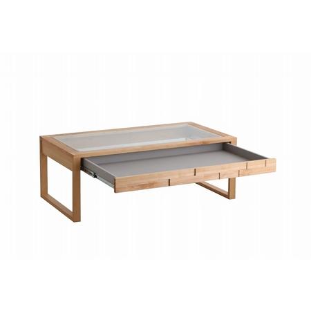 【希少品】 ふるさと納税 エルバン 105ガラステーブル 【センター リビング テーブル 見せる収納 家具 日本製】(H060291) 佐賀県神埼市 【I1737914756】(61200円)