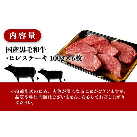 ふるさと納税 【国産黒毛和牛】ヒレステーキセット 100g×6枚_AG-E902_(都城市) 国産黒毛和牛 ヒレステーキ 100g×6枚 ヒレ ステーキ 冷.. 宮崎県都城市_3
