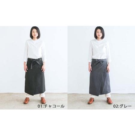 ふるさと納税 ワークサロンエプロン オーガニックコットン 草木染め S-UW-A50A 岡山県西粟倉村の画像