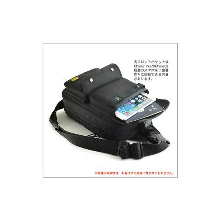 ふるさと納税 ワンショルダー／フルオープン&Wフラップポケット　バンナイズ バリスティック ナイロン ブラック 斜め掛け 耐久性 背中 ファ.. 徳島県松茂町の画像