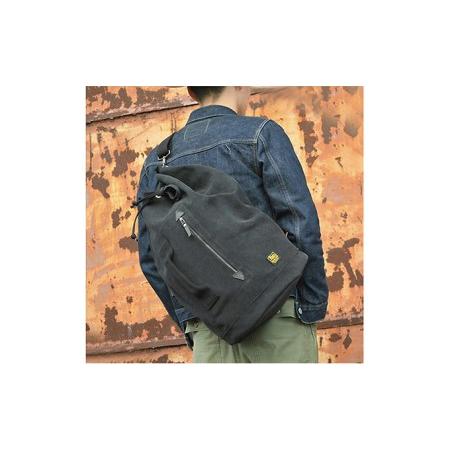 ふるさと納税 ダッフルバッグ／540　バンナイズ ウォッシュ加工 ブラック ドラム型 リュック バックパック ファッション カバン  徳島県松茂町の画像