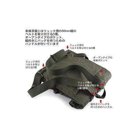 ふるさと納税 ちょっとミリタリーな感じの帆布のバックパック　バンナイズ 帆布 グリーン トート バッグ 背負う リュック ファッション カバン  徳島県松茂町の画像