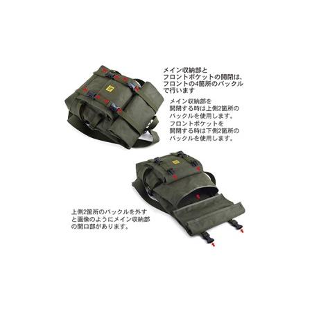 ふるさと納税 ちょっとミリタリーな感じの帆布のバックパック　バンナイズ 帆布 グリーン トート バッグ 背負う リュック ファッション カバン  徳島県松茂町の画像