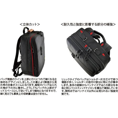 ふるさと納税 大人のワーキングベース／スリム　バンナイズ バリスティック ナイロン ブラック  リュック バックパック 耐久性 大容量 ファッシ.. 徳島県松茂町の画像