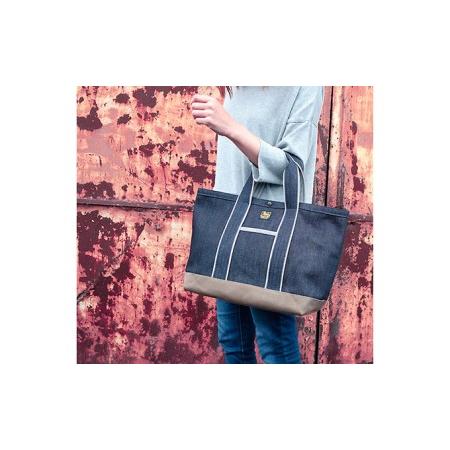 ふるさと納税 カジュアルデニムトート／サイズE　バンナイズ 帆布 お散歩 買い物 お出かけ ショッピング ファッション かばん トートバッグ カバ.. 徳島県松茂町の画像