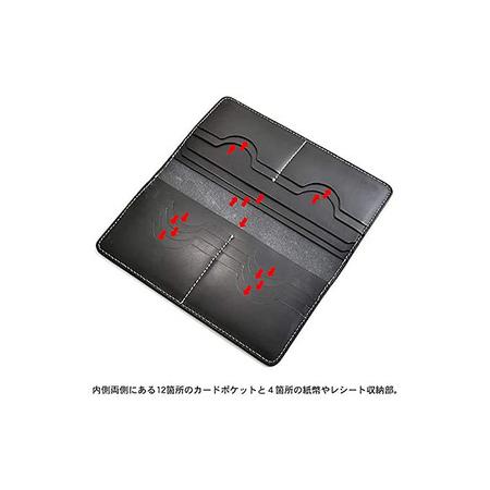 ふるさと納税 カードと紙幣収納のロングウォレット/スタンダードタイプ　バンナイズ オイル シュリンク レザー 本革 財布 長財布 ファッション小.. 徳島県松茂町の画像