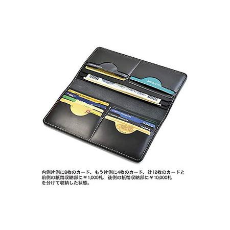 ふるさと納税 カードと紙幣収納のロングウォレット/スタンダードタイプ　バンナイズ オイル シュリンク レザー 本革 財布 長財布 ファッション小.. 徳島県松茂町の画像