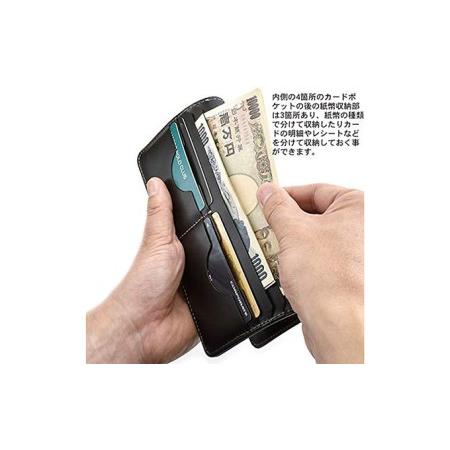 ふるさと納税 カードと紙幣収納のロングウォレット/スタンダードタイプ　バンナイズ オイル シュリンク レザー 本革 財布 長財布 ファッション小.. 徳島県松茂町の画像