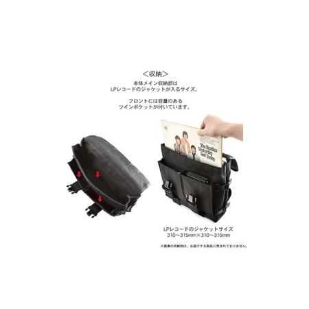 ふるさと納税 LPレコードが収納できるサイズのレコードリュック　バンナイズ バリスティック ナイロン ブラック リュック バックパック PC収納 .. 徳島県松茂町の画像