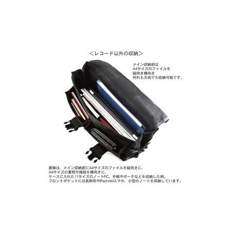 ふるさと納税 LPレコードが収納できるサイズのレコードリュック　バンナイズ バリスティック ナイロン ブラック リュック バックパック PC収納 .. 徳島県松茂町の画像