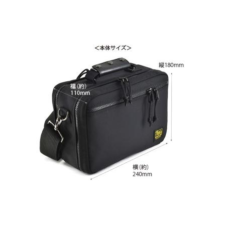 ふるさと納税 大きく開くサブバッグ／A　バンナイズ バリスティック ナイロン ブラック ジャバラ ショルダー 斜め掛け ワーク 耐久性 ファッショ.. 徳島県松茂町の画像