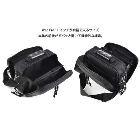 ふるさと納税 大きく開くサブバッグ／B　バンナイズ バリスティック ナイロン ブラック ジャバラ ショルダー 斜め掛け ワーク 耐久性 ファッショ.. 徳島県松茂町の画像