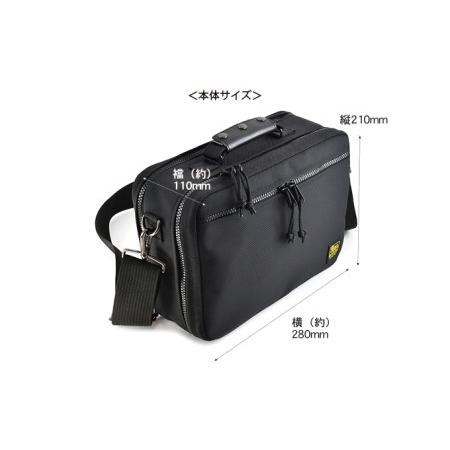 ふるさと納税 大きく開くサブバッグ／B　バンナイズ バリスティック ナイロン ブラック ジャバラ ショルダー 斜め掛け ワーク 耐久性 ファッショ.. 徳島県松茂町の画像