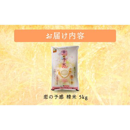 ふるさと納税 2024年産収穫「恋の予感」精米5kg【 お米 ライス 白米 ご飯 炭水化物 主食 おにぎり 直送 新品種 やや大粒 もちもち 弾力 お弁当 .. 広島県竹原市｜furunavi｜05