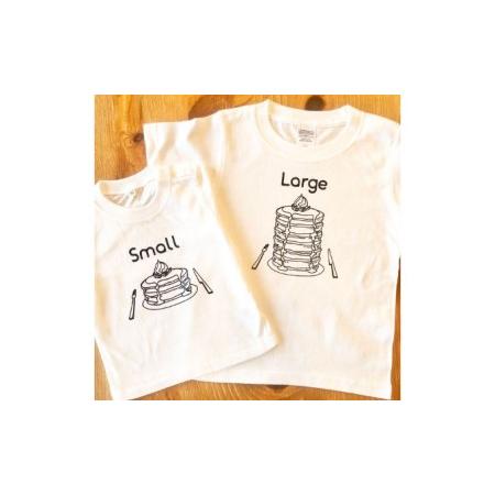 ふるさと納税　2人兄弟姉妹でおそろい　パンケーキ　Small×Large　Tシャツ2枚組ギフトセット【出産祝い・誕生日・ギフト・プレ..　神奈川県逗子市　プリント