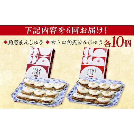 ふるさと納税 【6回定期便】角煮まんじゅう10個 （箱）/大とろ角煮まんじゅう10個 （箱） 豚肉 東坡肉 ふわふわ ほかほか 五島市/岩崎本舗[PFL02.. 長崎県五島市の画像