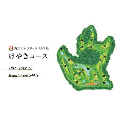 ふるさと納税 P004 野田市パブリックゴルフ場けやきコース平日利用券 千葉県野田市 