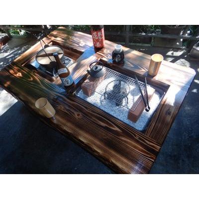 ふるさと納税 ttok05囲炉裏テーブル2炉タイプ(E-383) 高知県土佐町