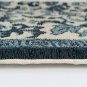 ふるさと納税 鍋島緞通[手刺繍]鍋島蔓牡丹縁まんじ文/淡々墨茶地：D127-001 佐賀県佐賀市_2