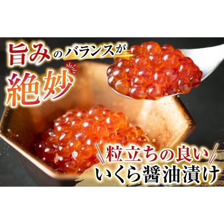 ふるさと納税 いくら醤油漬け70g×1P・刺身用トラウトサーモン(背)300〜400g×1本 A-14224 北海道根室市の画像