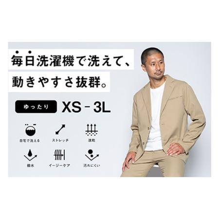 ふるさと納税 [ふるなび限定]メンズ テーラードライトジャケット「ワークウェアスーツ」スーツに見える作業着 丸洗い可 ストレッチ 速乾 部屋.. 石川県能美市