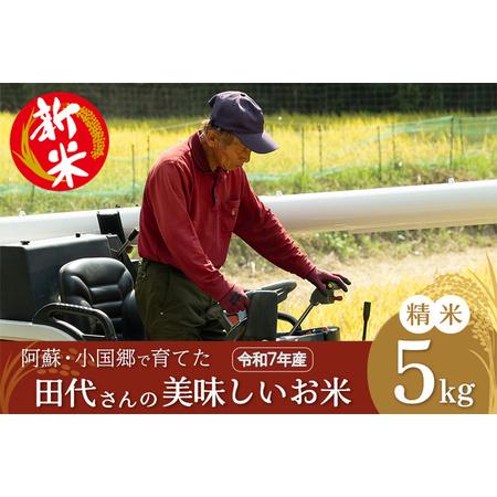 ふるさと納税 [田代農園]令和7年産 精米 5kg 田代さんのお米 銘柄おまかせ あきげしき ひのひかり こしひかり 産直 ノンブレンド米 単一原料 .. 熊本県小国町