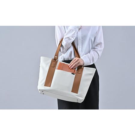 ふるさと納税 レディース ビジネスバッグ　 女性用 バイカラー エシカルレザー 汚れに強い タブレット ノートパソコン ビジネスシーン キーリン.. 静岡県浜松市の画像