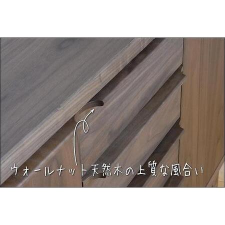 ふるさと納税 【幅118.5 奥行46 高さ72.8】OSソリエ119センチ幅サイドボード（ウォールナット） 福岡県大川市の画像