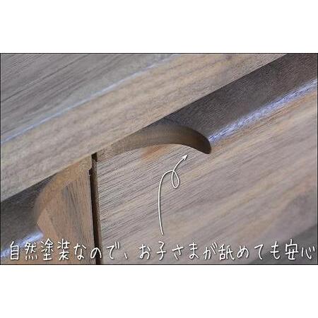 ふるさと納税 【幅153 奥行46 高さ38.3】OSソリエ153センチ幅テレビボード（ウォールナット） 福岡県大川市の画像