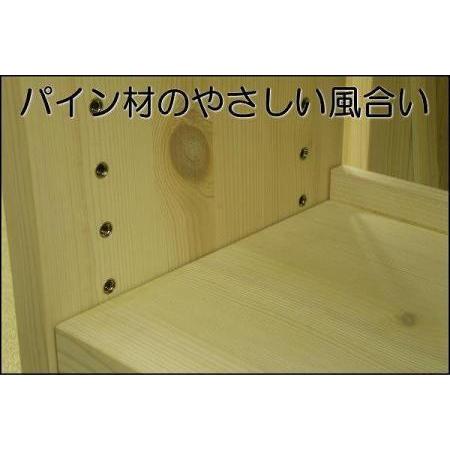 ふるさと納税 【幅92 奥行36 高さ80】パインシェルフ90センチロータイプB型 福岡県大川市の画像