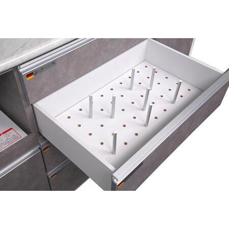 ふるさと納税 （ムラミグレー）【開梱設置】 オッド キッチンボード 幅110cm 耐震 引き戸 食器棚 オープンボード 完成品 カップボード ダイニン.. 福岡県大川市_3