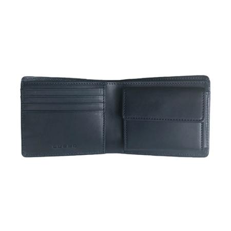 ふるさと納税 LUEGO Alabasta アラバスタ 二つ折り財布 小銭入れ付き （ネイビー） F2Y-3267 山形県の画像