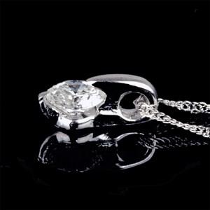 ふるさと納税　ダイヤモンド　ペンダント　K18WG　超目玉品　21261）　0.2ct　SIクラスHカラーカード式鑑定書付（　山梨県甲斐市