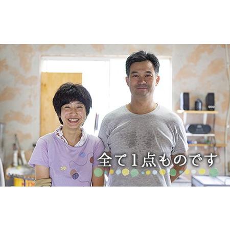 No.445 【ビーズ】 富士山麓で硝子職人が1点ずつ仕上げる泡の一輪挿し【トルコフ?ルー】【n0445_asg_A】 山梨県西桂町
