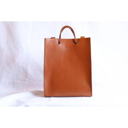 ふるさと納税 [トートバッグ(M)]2way Tote bag Medium カラー:Camel 栃木県栃木市