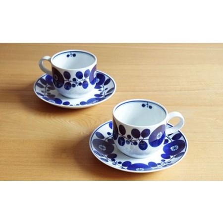 ふるさと納税 【白山陶器】【BLOOM】ブルーム コーヒーカップ・ソーサー 2客セット 食器 皿 【波佐見焼】 [TA82] 長崎県波佐見町の画像