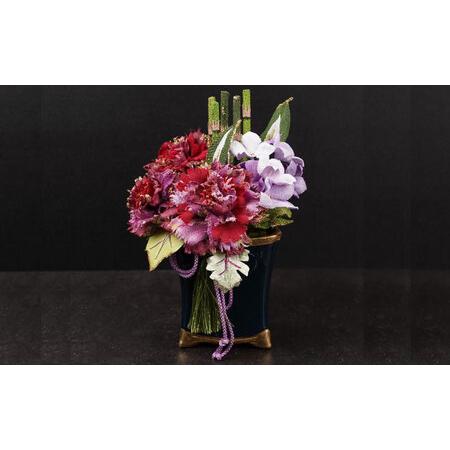 ふるさと納税 和装のカーネーション花飾りセット（紫）　母の日 らんまん 花 雑貨 造花 インテリア お祝い ギフト 贈答 人気 送料無料 高知市 【.. 高知県高知市_1