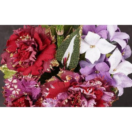 ふるさと納税 和装のカーネーション花飾りセット（紫）　母の日 らんまん 花 雑貨 造花 インテリア お祝い ギフト 贈答 人気 送料無料 高知市 【.. 高知県高知市_2