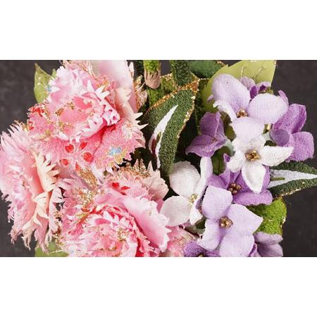ふるさと納税 和装のカーネーション花飾りセット（ピンク）　母の日 らんまん 花 雑貨 造花 インテリア お祝い ギフト 贈答 人気 送料無料 高知.. 高知県高知市_2