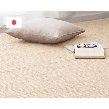 ふるさと納税 日本製 平織 カーペット アイボリー 1枚 江戸間10帖 約352×440cm 600089190型 [3849] 大阪府泉大津市の画像