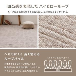 ふるさと納税 日本製 平織 カーペット グレージュ 1枚 江戸間10帖 約352×440cm 600089390型 [3850] 大阪府泉大津市の画像