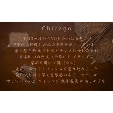 ふるさと納税 LUEGO Chicago シカゴ 二つ折り財布 小銭入れなし （チョコ） F2Y-3282 山形県の画像