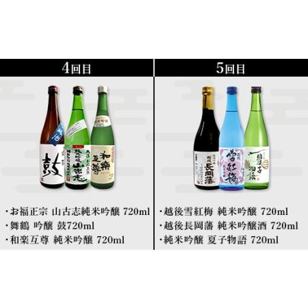 ふるさと納税 NT15A【5ヶ月連続お届け】新潟県長岡市日本酒15蔵飲み比べ 720ml×15本 毎月3本ずつお届け 新潟県長岡市｜furunavi｜04