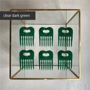 ふるさと納税 アクリル製 ヘアコーム clear dark green(クリアダークグリーン) ヘアアクセサリー eME tayu 大阪府河内長野市