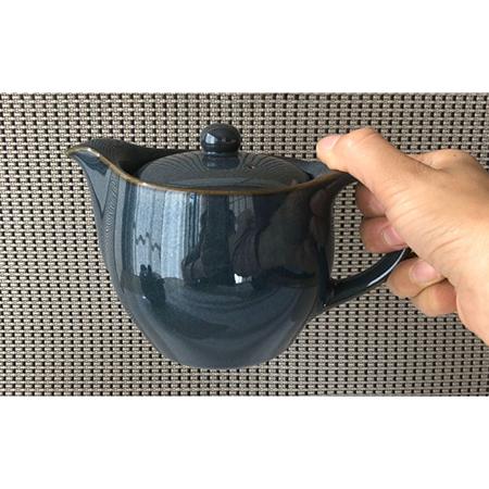 ふるさと納税 【美濃焼】ポット 藍色【佐橋製陶所】茶器 急須 日本茶