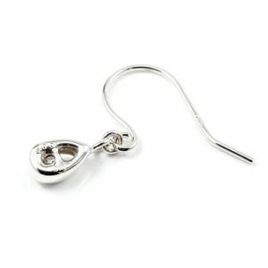 ふるさと納税  プラチナ ピアス ダイヤモンド フック ダイヤ 0.1ct フックピアス ペア pt900 シンプル ティアドロップ 雫 涙型 ドロップ 両耳 ジ.. 山梨県昭和町の画像