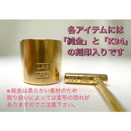 ふるさと納税 【置物】5-335 純金製（２４金）十日市の杵と臼ミニチュアセット ALPBK110 山梨県南アルプス市の画像