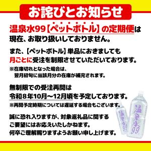 ふるさと納税 C3-0836／飲む温泉水/温泉水99（1.9L×24本） 鹿児島県垂水市の画像